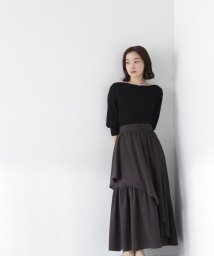 NATURAL BEAUTY BASIC/ウエストギャザーラッフルスカート/505852562