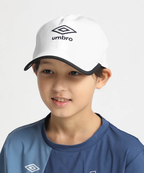 umbro(アンブロ)/ジュニアはっ水メッシュキャップ｜はっ水｜クーリング/ホワイト