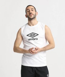 umbro(アンブロ)/ノースリーブプラシャツ｜吸汗速乾/ホワイト