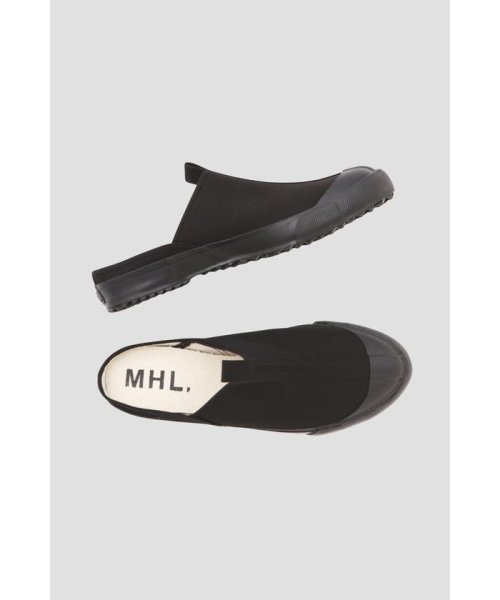 MHL.(エムエイチエル)/MOONSTAR CANVAS SLIP ON/BLACK