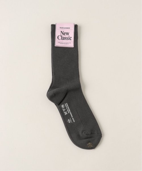 NOBLE(ノーブル)/【MARCOMONDE】Basic ribbed socks/グレーB