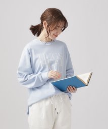 SHOO・LA・RUE(シューラルー)/プリントロングスリーブTシャツ/ブルー（091）