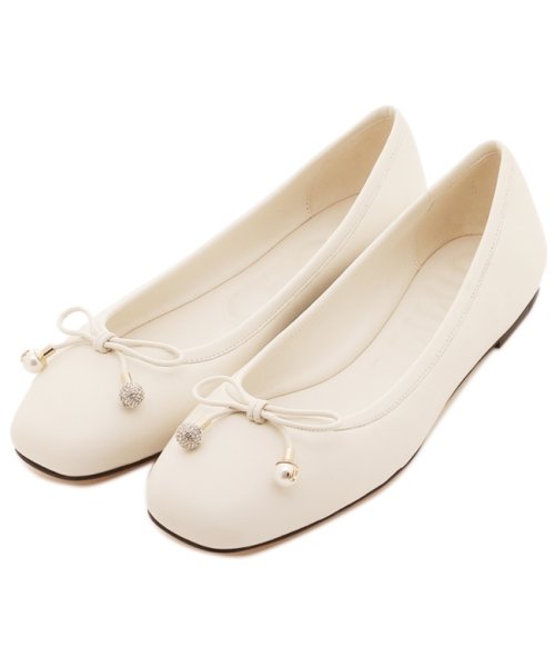 JIMMY CHOO(ジミーチュウ)/ジミーチュウ バレエシューズ フラットシューズ エルメフラット ホワイト レディース JIMMY CHOO ELMEFLAT NAP/その他系2