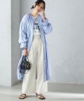 SHIPS WOMEN/〈撥水加工/手洗い可能〉裾 ドロスト ノーカラー ロング コート 24SS ◇/505864018