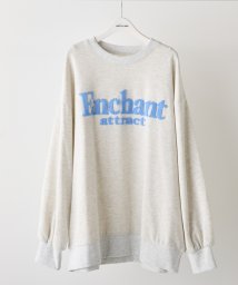 NICE CLAUP OUTLET/サガラ刺繍ロゴスウェット ゆったり レディース トップス カットソー/505864049