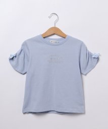 SHOO・LA・RUE(Kids) (シューラルーキッズ)/【110－140cm】ギャザー袖ラメプリントTシャツ/ブルー（091）