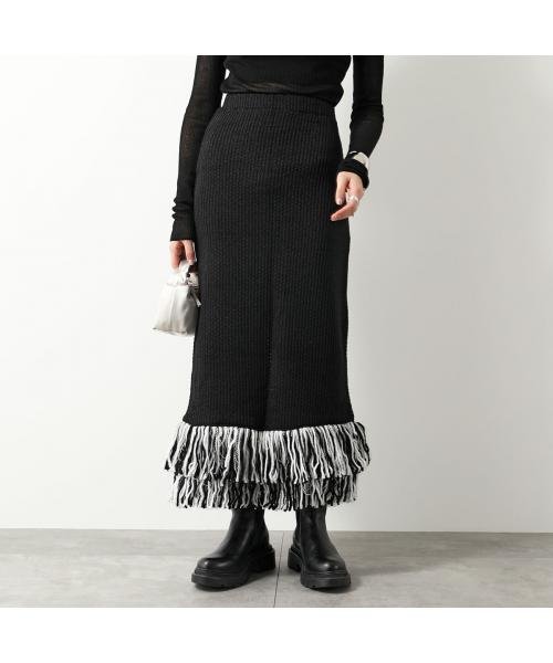 GHOSPELL(ゴスペル)/GHOSPELL スカート Kendra Fringe Hem Skirt/ブラック