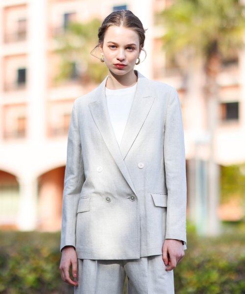 【CLASSY.5月号掲載】【セットアップ可】コットンリネンダブルジャケット 人気・おすすめ｜安定人気・収納便利におすすめ 期間限定割引 配送追跡可 国内発送・メーカー保証対応