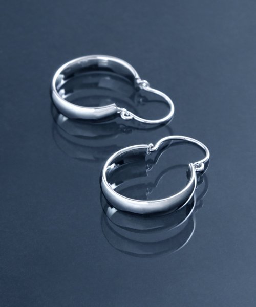 MAISON mou(メゾンムー)/【YArKA/ヤーカ】circle hoop earing(pierce) [figur2]  / サークルフープピアス/シルバー