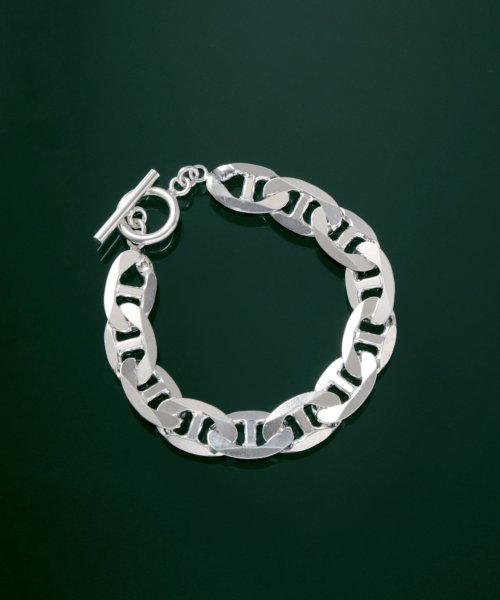 MAISON mou(メゾンムー)/【YArKA/ヤーカ】flat marina(anchor) chain bracelet [byoca] / フラットマリーナチェーン/シルバー