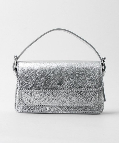 BEAUTY&YOUTH UNITED ARROWS(ビューティーアンドユース　ユナイテッドアローズ)/＜ELYSIR＞レザーメタル フラップ ショルダーバッグ －2WAY－/SILVER