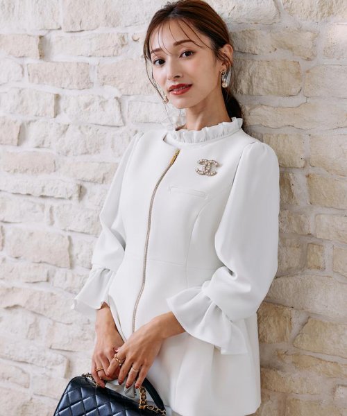 《M Maglie le cassetto×吉田理紗》今っぽ上品ジレ Maglie le