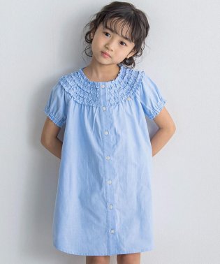 BeBe Petits Pois Vert/ダンガリーヨークフリルワンピース(95~150cm)/505869625