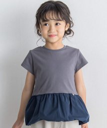 BeBe Petits Pois Vert/タフタ切り替えバルーンTシャツ(95~150cm)/505869638