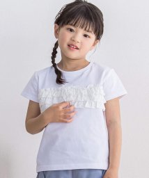 BeBe Petits Pois Vert/立体ジャガード3段フリルTシャツ(95~150cm)/505869639