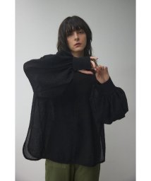 BLACK BY MOUSSY(ブラックバイマウジー)/volume sleeve blouse/BLK