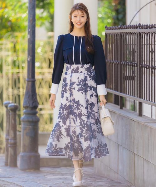 セール】フラワーオパールジャガードプリントスカート(505869785  