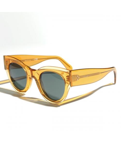 CELINE サングラス CL40008I フォックス型 ロゴ CELINE サングラス CL40008I フォックス型