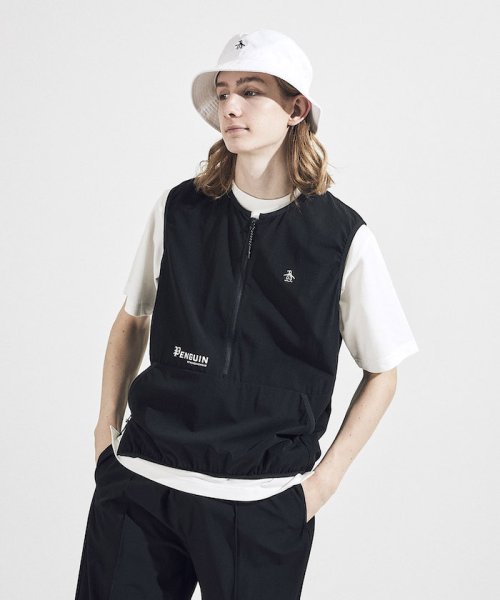 Penguin by Munsingwear(ペンギン　バイ　マンシングウェア)/【永山瑛太着用】UTILITY PULLOVER VEST / ユーティリティープルオーバーベスト/ブラック