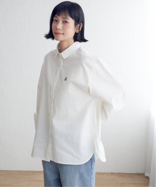 LBC(エルビーシー)/ワンポイント刺繍ビッグシャツ/ホワイト
