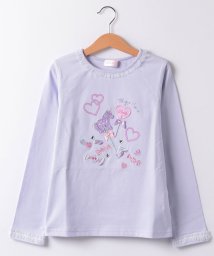 mezzo piano/6431222&6021222ユニコーンキャンディ刺繍長袖Ｔシャツ/505862204