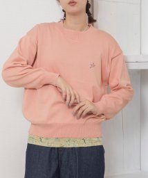 POU DOU DOU(プードゥドゥ)/ワンポイントとり刺繍ベーシックニット/ピンク