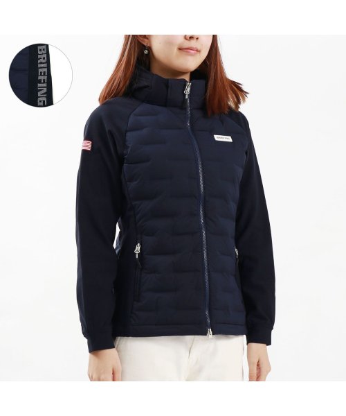 日本正規品 ブリーフィング ゴルフ ウェア 冬 秋 BRIEFING GOLF ダウンジャケット ショート フード付き 防寒 軽量 細身 BRG233W40 