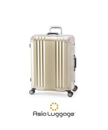 ASIA LUGGAGE(アジアラゲージ)/アジアラゲージ デカかるEdge スーツケース Lサイズ 73L フレームタイプ ストッパー付き 大容量 大型 軽量 A.L.I ALI－070R－24/シャンパンゴールド