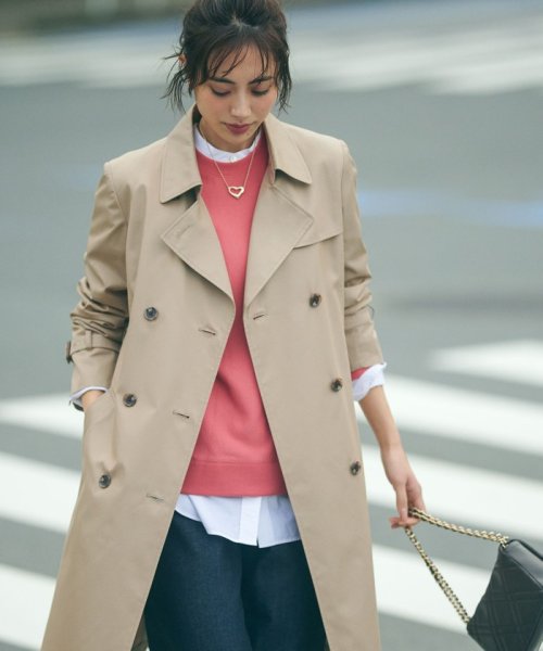 コットンポリエステルギャバジン ロング トレンチコート ロング コットンポリエステルギャバジン トレンチコート Y2194824068(16731円)