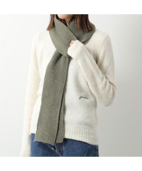 GANNI(ガニー)/GANNI マフラー Light Structured Rib Knit Thin Scarf/その他系2