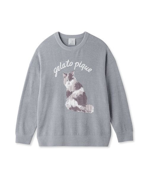 GELATO PIQUE HOMME(GELATO PIQUE HOMME)/【HOMME】ねこジャガードプルオーバー/GRY