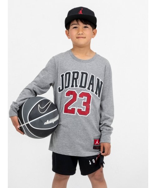 Jordan(ジョーダン)/ジュニア(140－170cm) Tシャツ JORDAN(ジョーダン) JDB PRACTICE FLIGHT LS TEE/GRAY