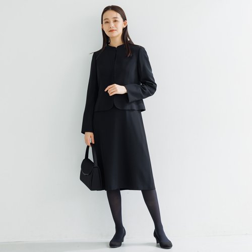 セール】【喪服・礼服】スタンドカラージャケット&セミフレア  