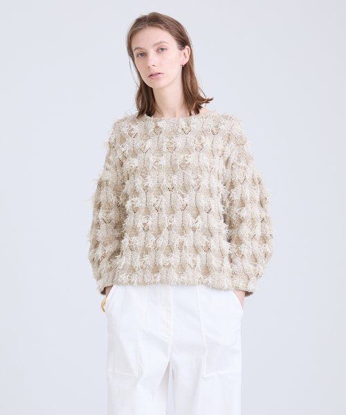カットジャカードバルーンプルオーバー 