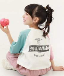 devirock/クロップド丈 7分袖ラグランTシャツ 子供服 キッズ 女の子 トップス 長袖Tシャツ ロンT /505870849