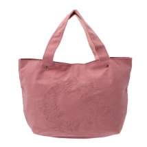 BACKYARD FAMILY(バックヤードファミリー)/ラフィール ピーチスキン風刺繍手提げバッグ/ピンク