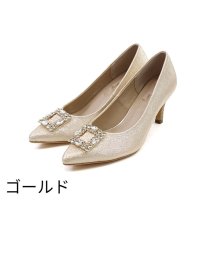 gelee/ポインテッドトゥビジューバックルパンプス/505871331