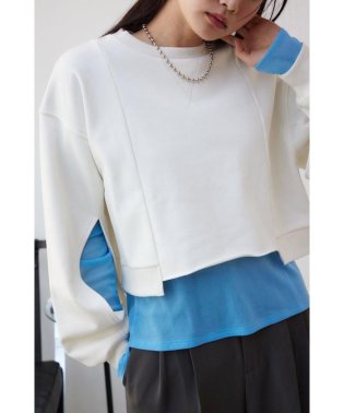 AZUL by moussy/クロップドスウエットトップス/505872545