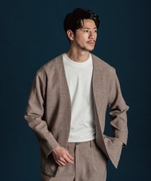 THE SHOP TK(ザ　ショップ　ティーケー)/【セットアップ可／ドライタッチ】Reflax（R） リネンライクノーカラーカーディガン/モカブラウン（042）