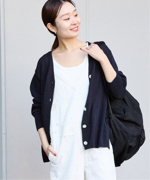 コットンナイロンテープヤーンカーディガン イエロー ベージュ 1/19 2/20 色あせ