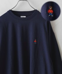 coen/ワンポイントベア刺繍ロングスリーブTシャツ/505873017