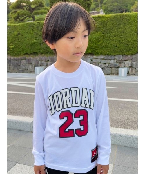 Jordan(ジョーダン)/キッズ(105－120cm) Tシャツ JORDAN(ジョーダン) JDB PRACTICE FLIGHT LS TEE/WHITE