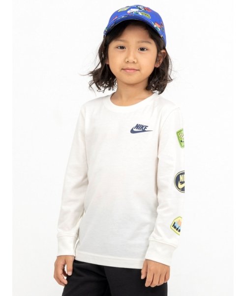 NIKE(ナイキ)/キッズ(105－120cm) Tシャツ NIKE(ナイキ) NKB RETRO STICKER LS TEE/WHITE