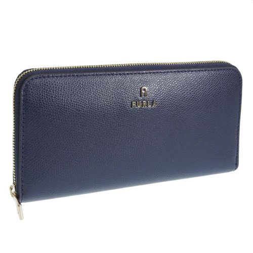 FURLA(フルラ)/FURLA フルラ CAMELIA XL ZIP AROUND WALLET カメリア ジップ アラウンド ウォレット 長財布 レザー XLサイズ/ネイビー