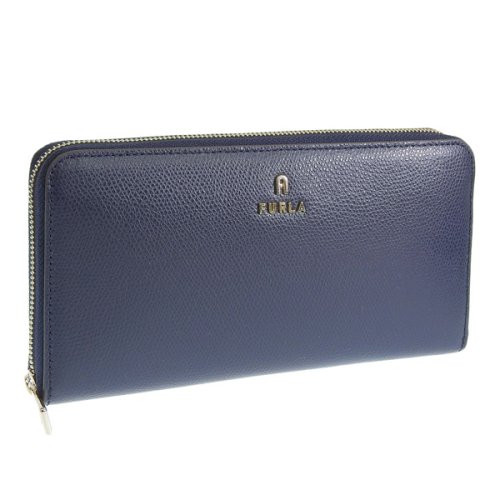 FURLA(フルラ)/FURLA フルラ CAMELIA XL ZIP AROUND WALLET カメリア ジップ アラウンド ウォレット 長財布 レザー XLサイズ/ネイビー