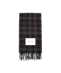 W.J.HENDERSON(ダブリュー ジェイ ヘンダーソン)/ダブルジェイヘンダーソン スコットランド マフラー チェック W.J.HENDERSON SCOTLAND WOVEN NARROW SCARF WJHA－01/ブラック