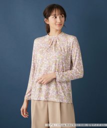 Leilian PLUS HOUSE(レリアンプラスハウス)/【24年新作 春夏】ペイズリー柄ハイネックカットソー【Leilian WHITE LABEL】/ローズピンク