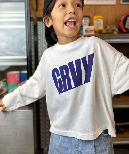 GROOVY COLORS(グルービーカラーズ)/GRVY SUPER WIDEシルエットTシャツ/ホワイト