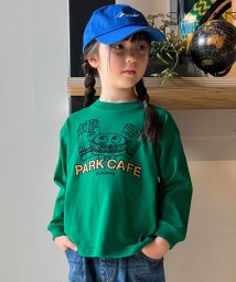 GROOVY COLORS(グルービーカラーズ)/PARK CAFE BURGERS 長袖Tシャツ/グリーン