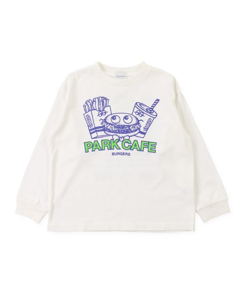 GROOVY COLORS(グルービーカラーズ)/PARK CAFE BURGERS 長袖Tシャツ/ホワイト